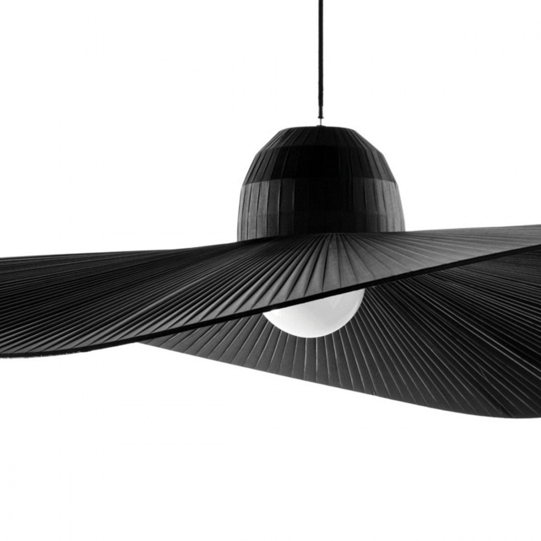 Suspension ID-MADAME SP1 E27 LED lustre noir métal blanc mat lustre moderne intérieur sombrero