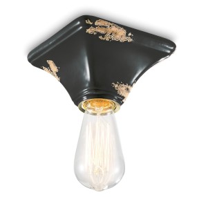 Plafoniera FE-VINTAGE RETRO C135 E27 LED ceramica artigianale lampada soffitto rustica interno