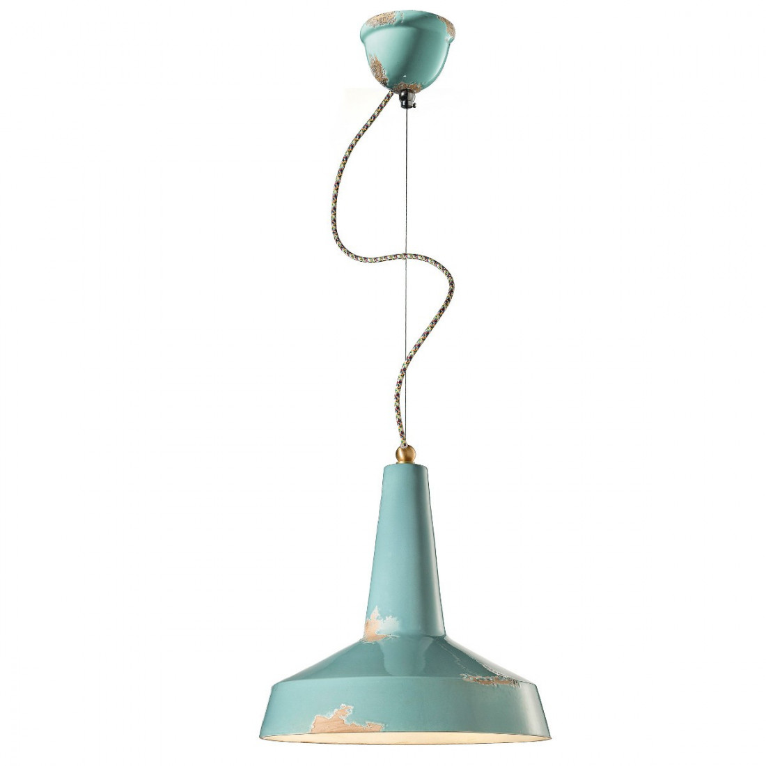 Lampadario FE-VAGUE VINTAGE RETRO C1417 E27 LED ceramica decorata artigianale sospensione classica rustica interno