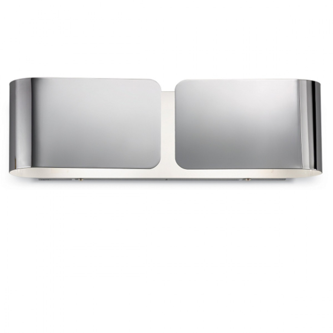 ID-CLIP AP2 SMALL E27 applique murale Led bi-émission métal moderne argent blanc chrome applique murale