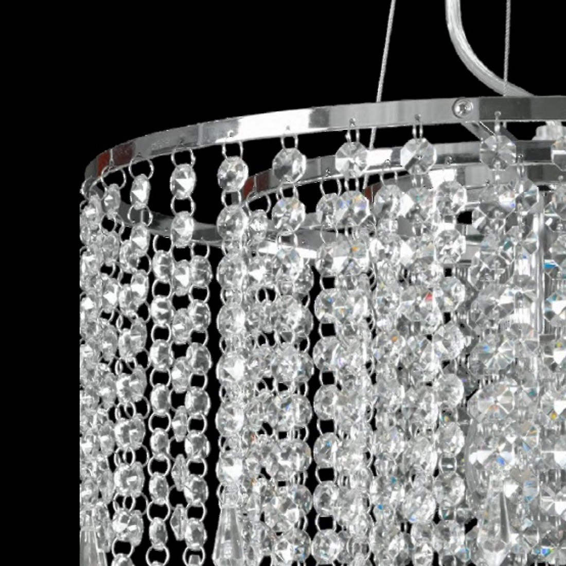 Suspension PD-TRESOR 217 lustre en cristal intérieur métal IP20 E27