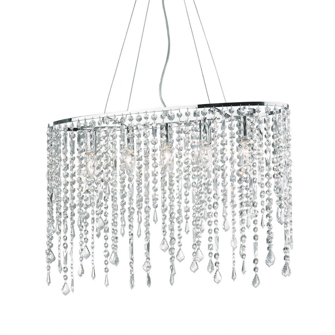 Lustre ID-RAIN CLEAR SP5 E14 suspension en cristal transparent intérieur moderne IP20