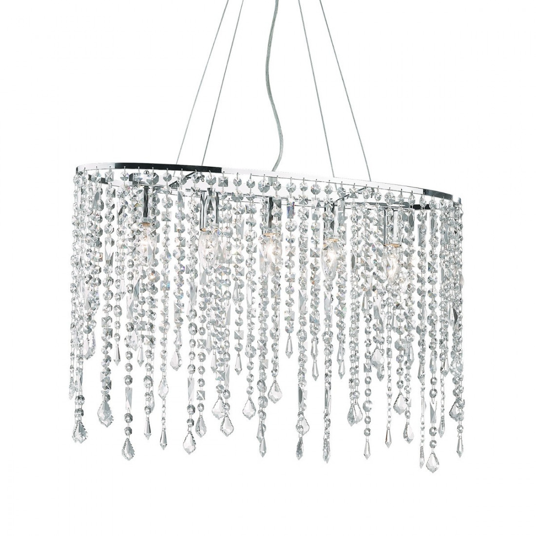 Lustre ID-RAIN CLEAR SP5 E14 suspension en cristal transparent intérieur moderne IP20