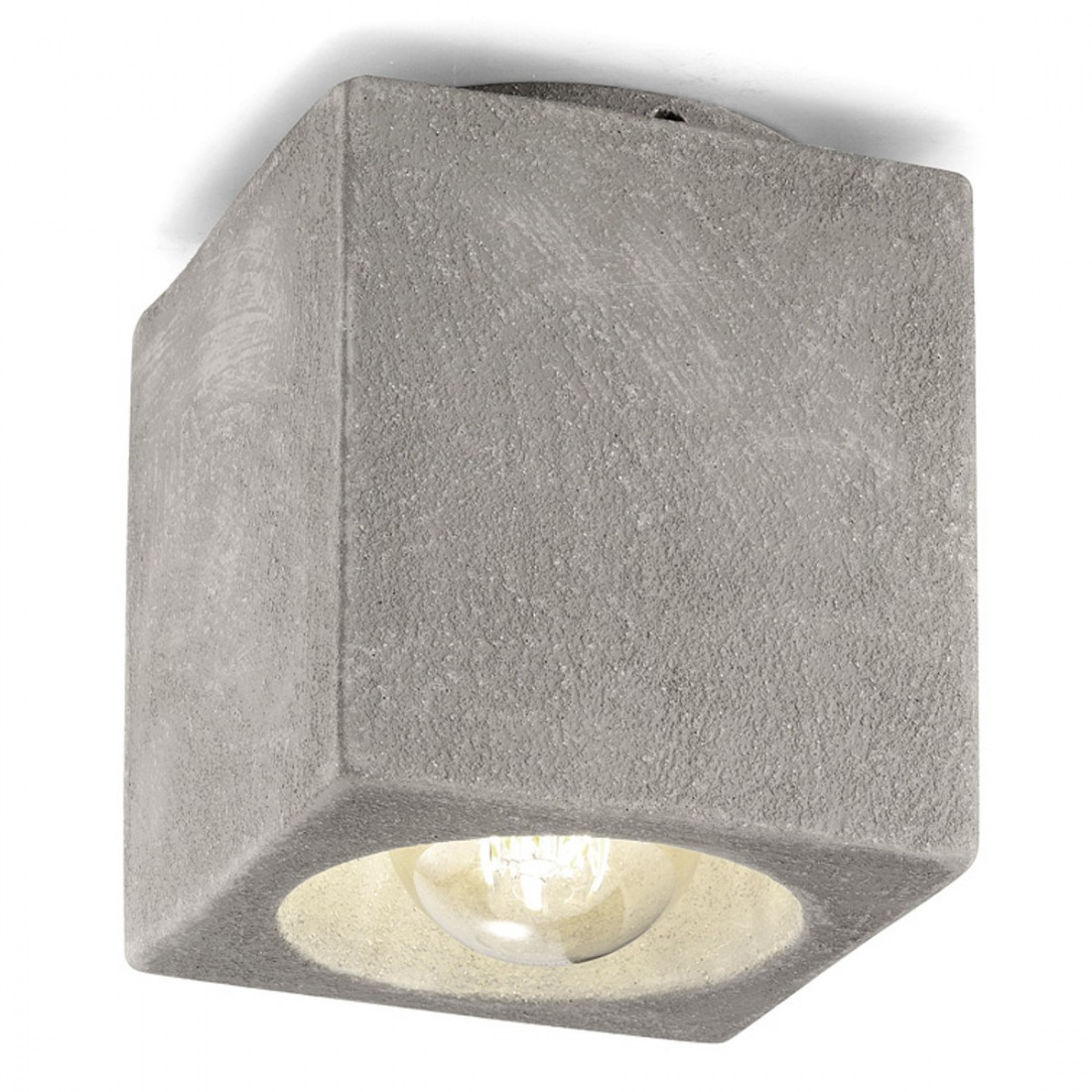 Plafoniera FE-VINTAGE C987 E27 LED 12x12 cubo ceramica invecchiata vintage lampada soffitto classica rustica interno