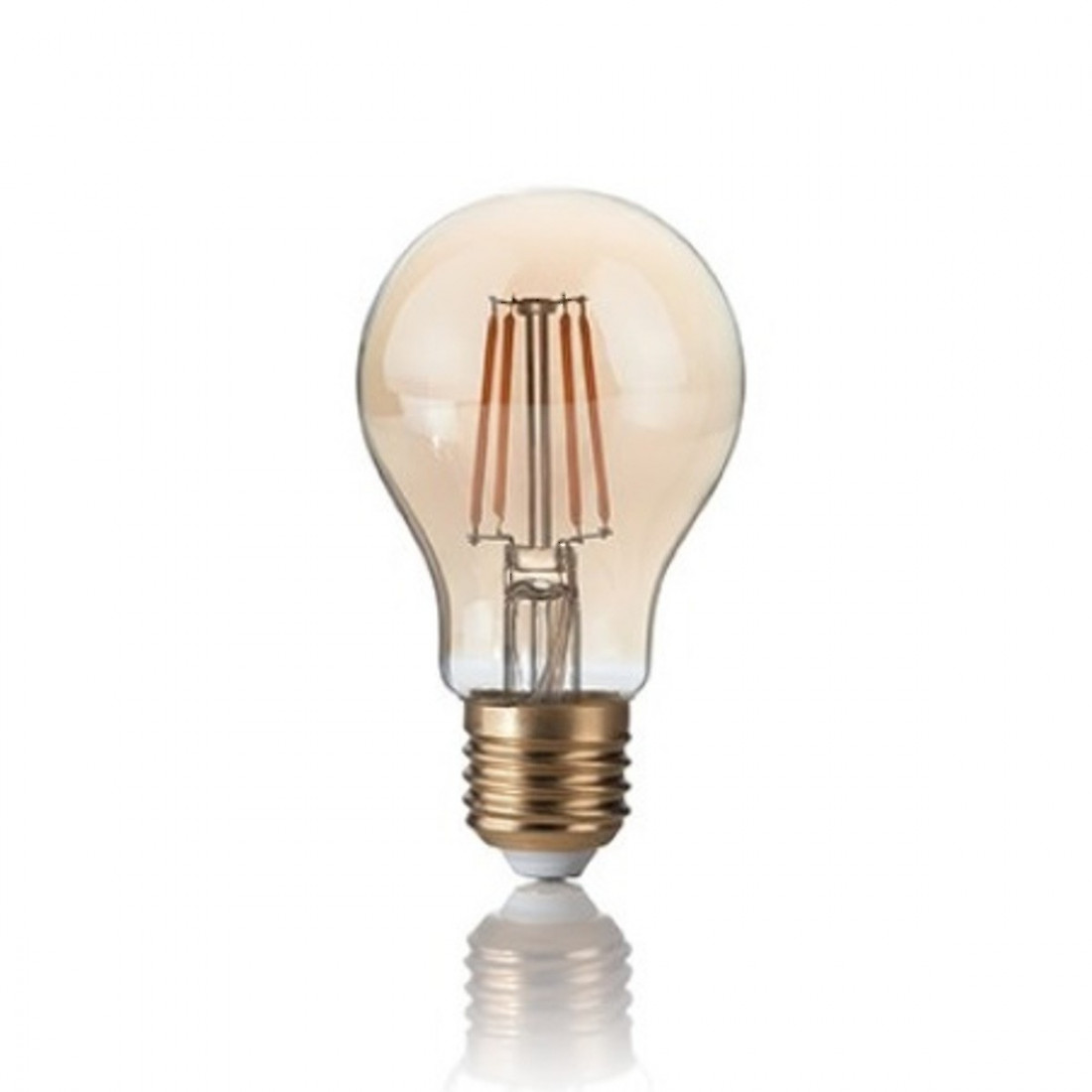 Bombilla vintage e27 led cristal gota ámbar. Luz muy caliente.