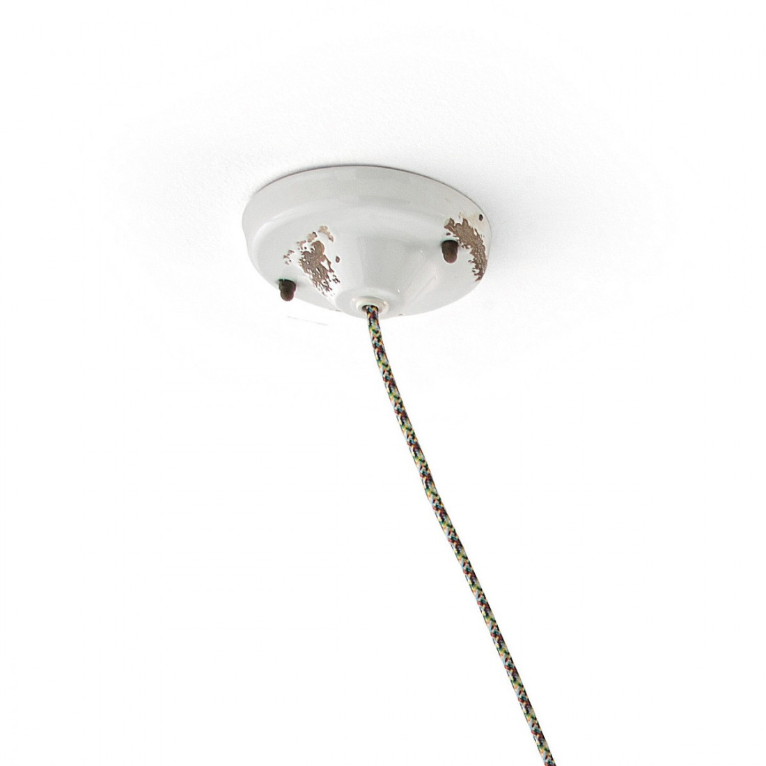 Applique FE-URBAN RETRO C1523 E27 LED treccia ceramica artigianale vetro lampada parete classica rustica interno