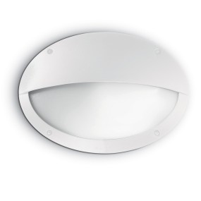 ID-MADDI 2 AP1 E27 Applique LED IP66 applique murale résine ovale blanc noir résine avec toit extérieur