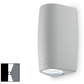 Applique murale ID-KEOPE AP2 SMALL GU10 LED IP55 résine blanc gris noir applique murale double émission extérieur moderne