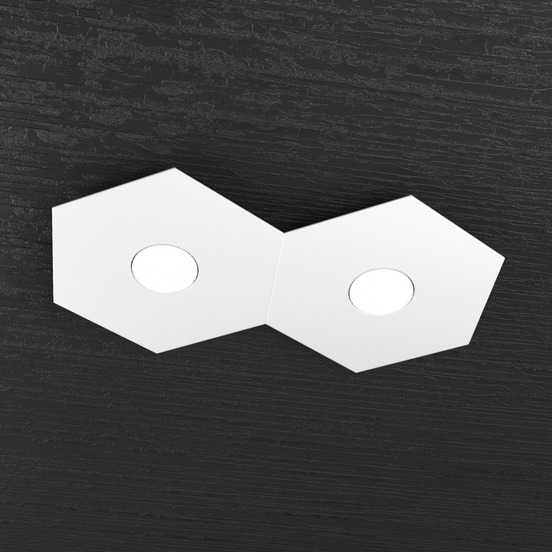 Plafoniera TP-HEXAGON 1142 2L GX53 LED metallo esagonale lampada parete soffitto moderna interno