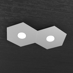 Plafoniera TP-HEXAGON 1142 2L GX53 LED metallo esagonale lampada parete soffitto moderna interno