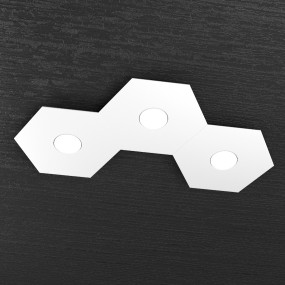 Plafoniera TP-HEXAGON 1142 3L GX53 LED metallo esagonale lampada parete soffitto moderna interno