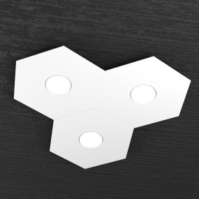 Plafoniera TP-HEXAGON 1142 3L A3 GX53 LED metallo esagonale lampada parete soffitto moderna interno