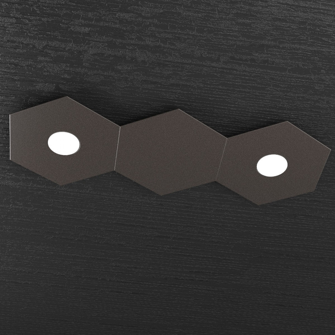 Plafoniera TP-HEXAGON 1142 2L1D GX53 LED metallo esagonale lampada parete soffitto moderna interno