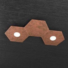 Plafoniera TP-HEXAGON 1142 2L1D GX53 LED metallo esagonale lampada parete soffitto moderna interno