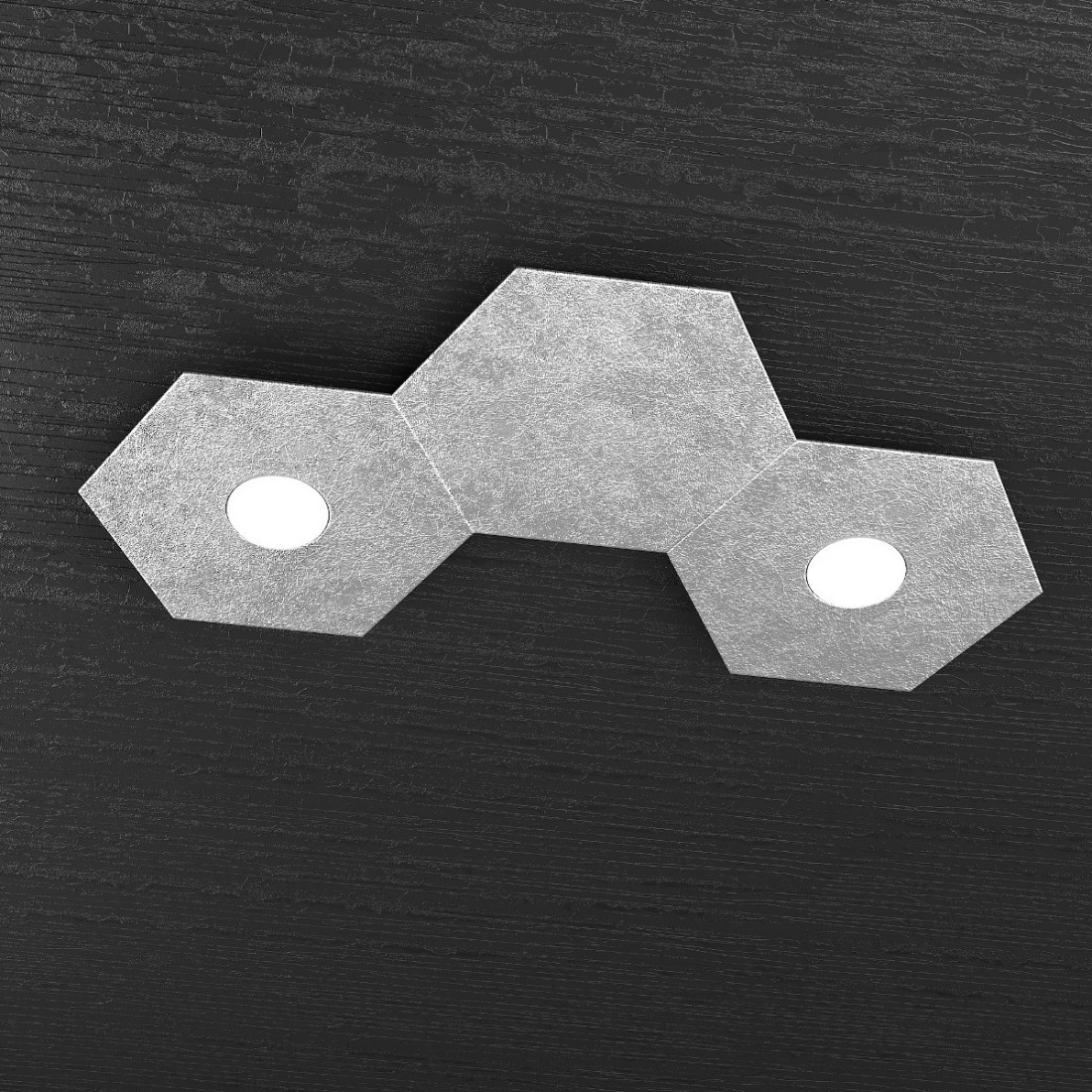 Plafoniera TP-HEXAGON 1142 2L1D GX53 LED metallo esagonale lampada parete soffitto moderna interno