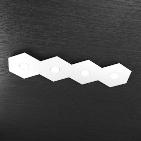 Plafoniera TP-HEXAGON 1142 4L GX53 LED metallo esagonale lampada parete soffitto moderna interno