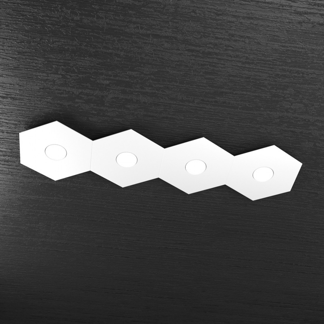 Plafoniera TP-HEXAGON 1142 4L GX53 LED metallo esagonale lampada parete soffitto moderna interno