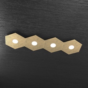 Plafoniera TP-HEXAGON 1142 4L GX53 LED metallo esagonale lampada parete soffitto moderna interno