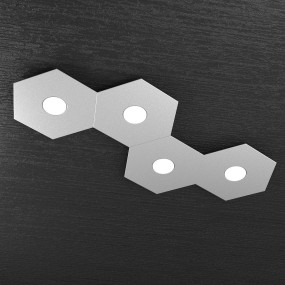 Plafoniera TP-HEXAGON 1142 4L A2 GX53 LED metallo esagonale lampada parete soffitto moderna interno