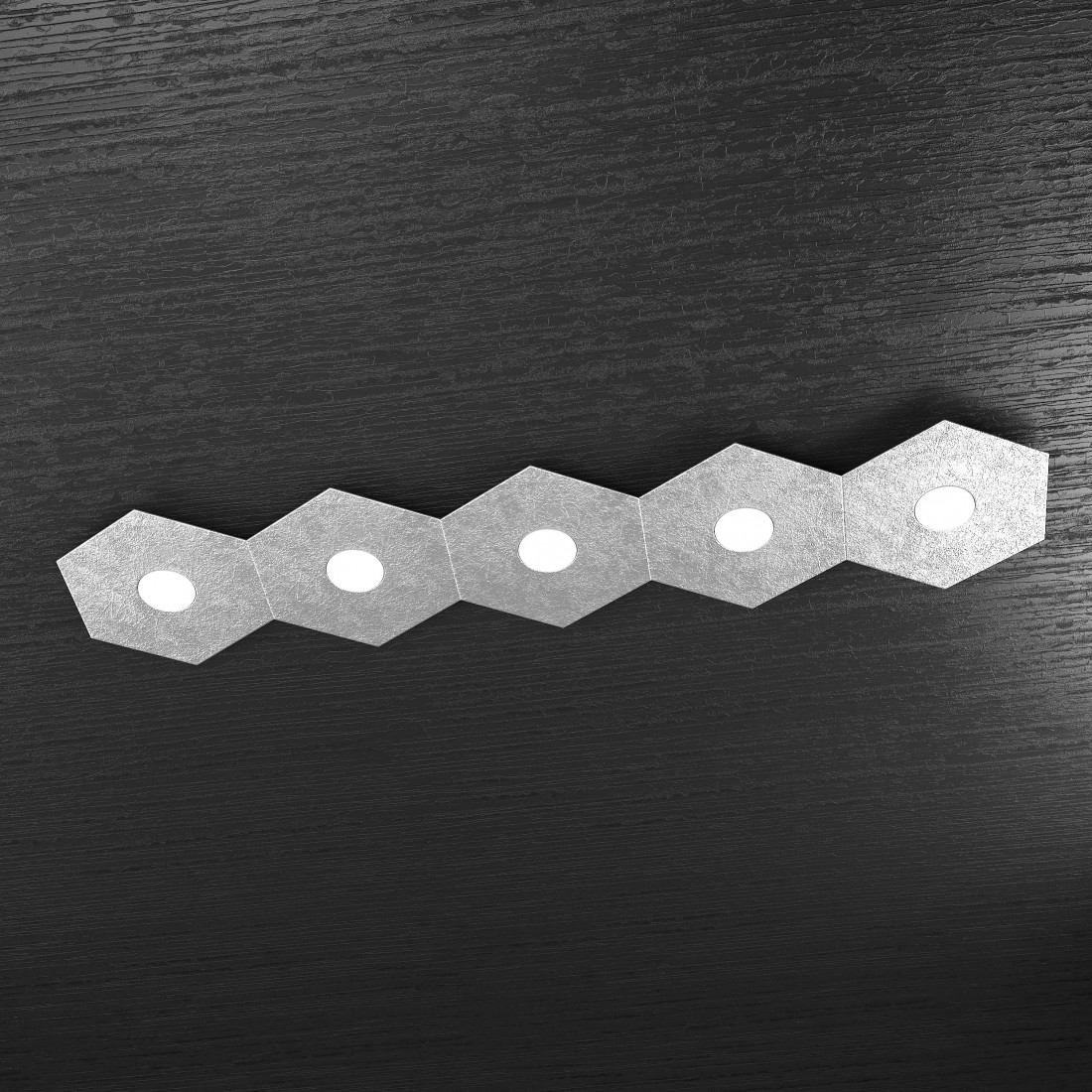 Plafoniera TP-HEXAGON 1142 5L GX53 LED metallo esagonale lampada parete soffitto moderna interno