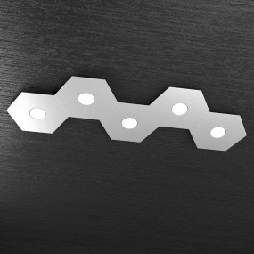 Plafoniera TP-HEXAGON 1142 5L A2 GX53 LED metallo esagonale lampada parete soffitto moderna interno