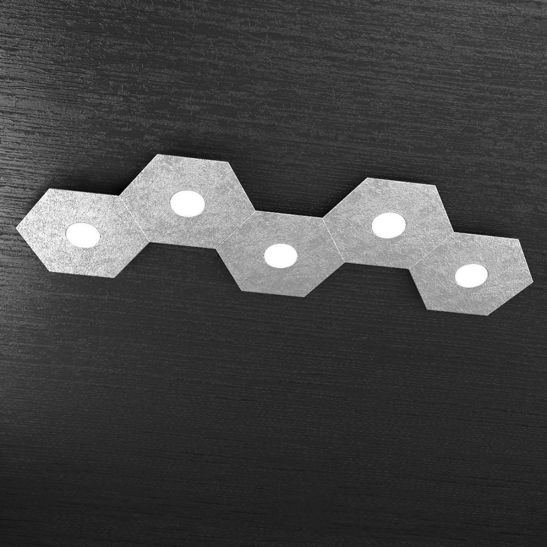 Plafoniera TP-HEXAGON 1142 5L A2 GX53 LED metallo esagonale lampada parete soffitto moderna interno