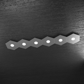 Plafoniera TP-HEXAGON 1142 6L A1 GX53 LED metallo esagonale lampada parete soffitto moderna interno