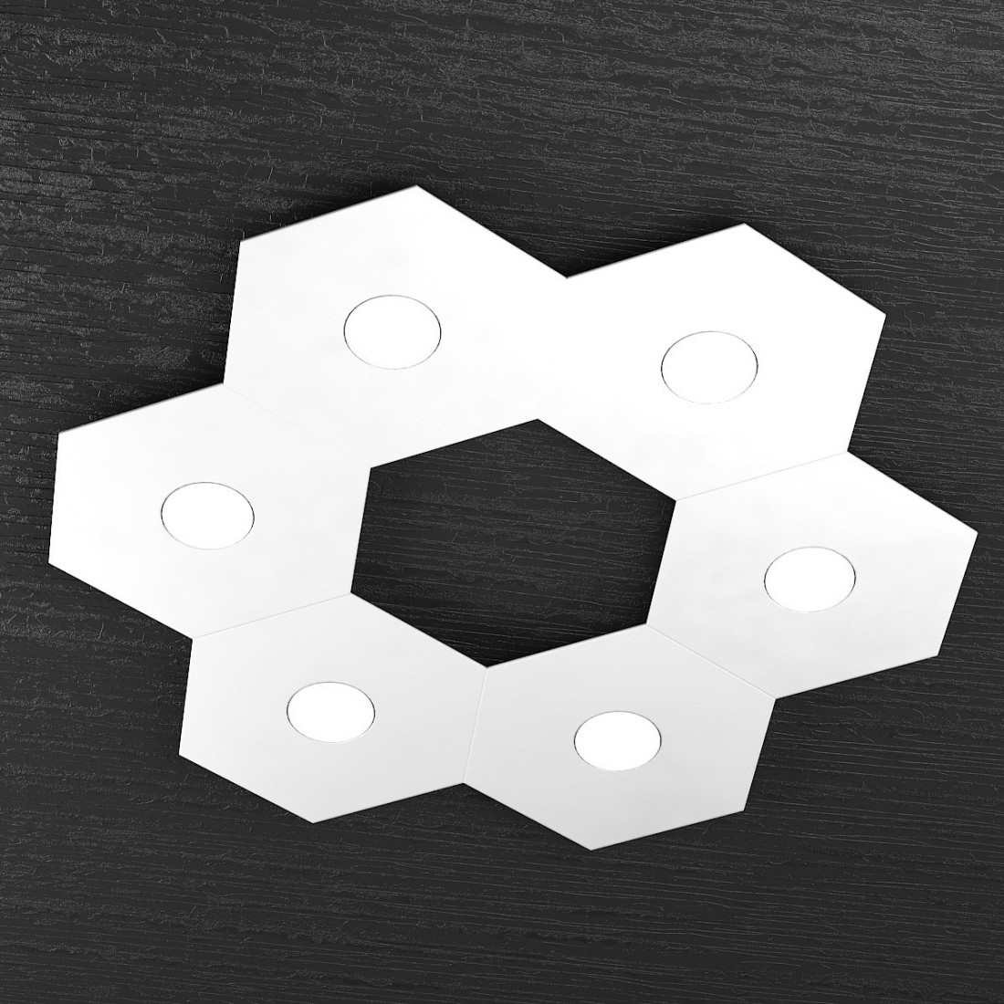 Plafoniera TP-HEXAGON 1142 6L A3 GX53 LED tonda metallo lampada parete soffitto multiluce moderna interno