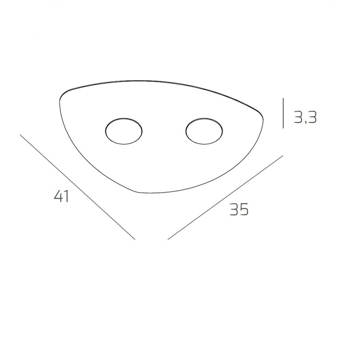 Plafoniera TP-SHAPE 1143 2 GX53 LED metallo bianco sabbia grigio lampda soffitto triangolo moderna interno