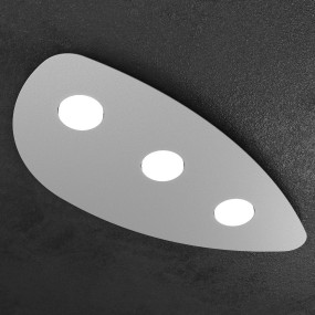 Plafoniera TP-SHAPE 1143 3 GX53 LED metallo bianco sabbia grigio lampda soffitto triangolo moderna interno