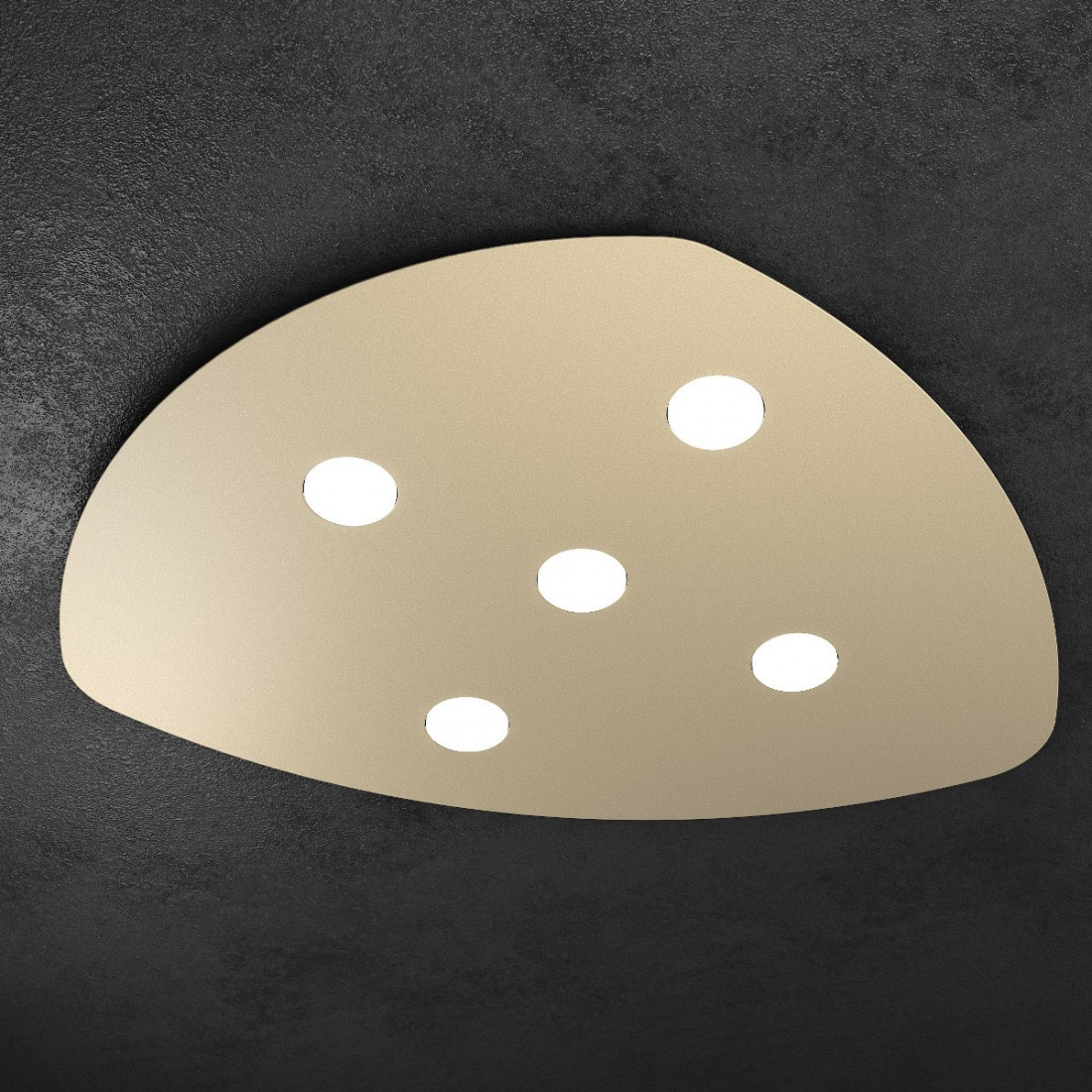 Plafoniera TP-SHAPE 1143 5 GX53 LED metallo bianco sabbia grigio lampda soffitto triangolo moderna interno