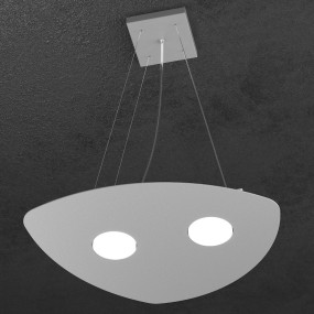 Suspension TP-SHAPE 1143 S2 GX53 LED métal blanc sable gris lustre triangle intérieur moderne