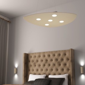 Sospensione TP-SHAPE 1143 S4+2 GX53 LED metallo bianco sabbia grigio lampadario triangolo moderno interno