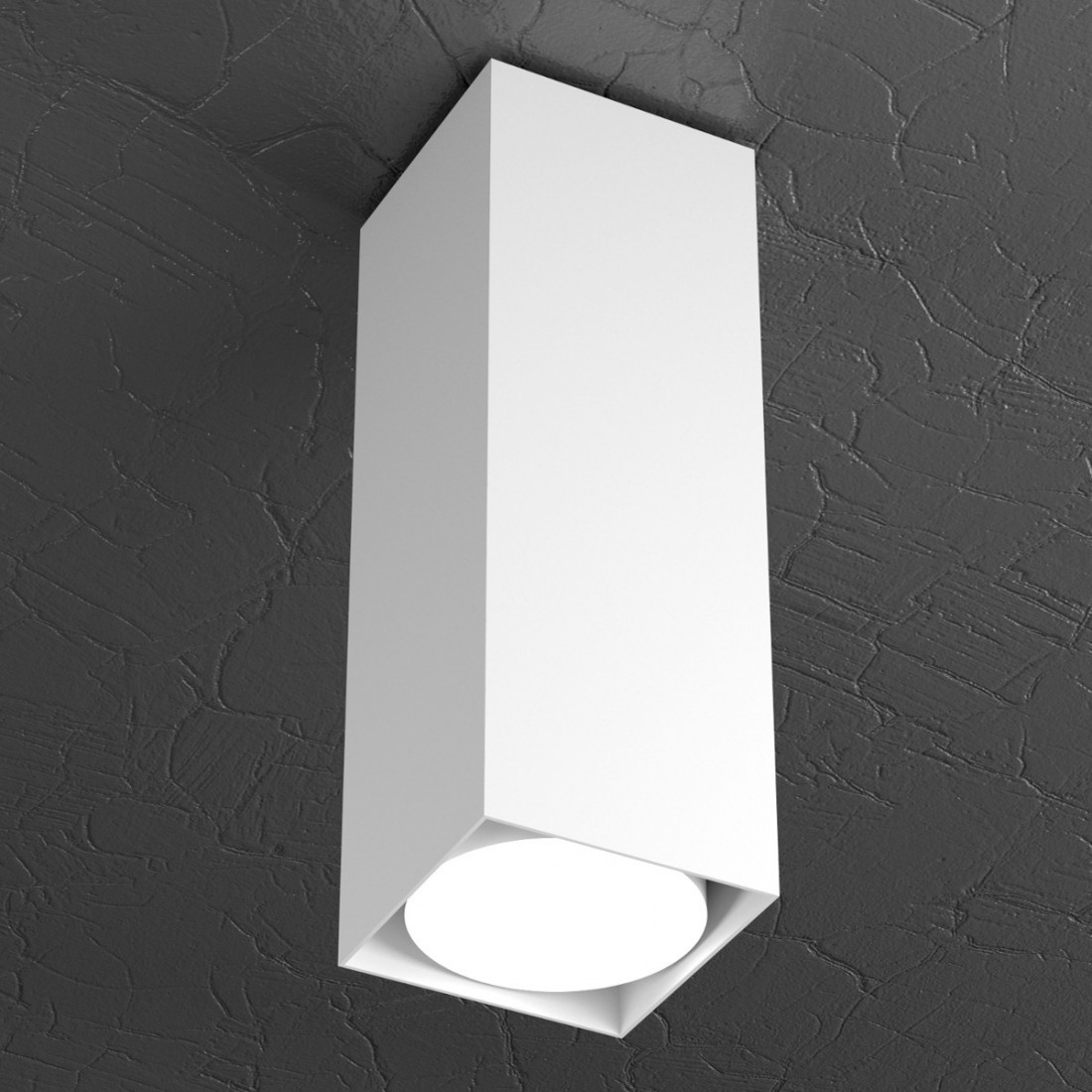 Plafoniera TP-PLATE 1129 PL25 Gx53 LED 8x8 metallo bianco grigio sabbia lampada soffitto cubo moderno quadrata interno