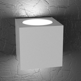 Applique TP-PLATE 1129 AG 18W Gx53 Led cubo metallo bianco biemissione lampada parete moderna quadrata