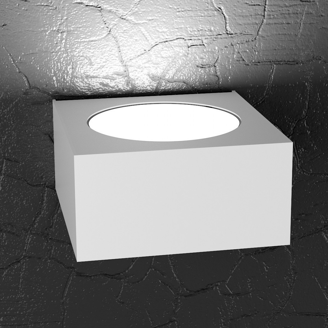 Applique TP-PLATE 1129 AP 9W Gx53 Led cube en métal blanc simple émission lampe murale carrée moderne