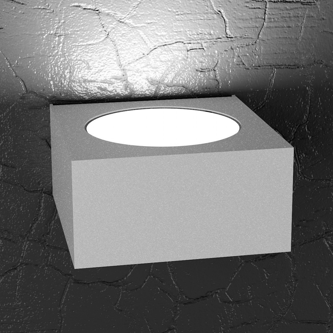 Applique TP-PLATE 1129 AP 9W Gx53 Led cubo metallo bianco monoemissione lampada parete moderna quadrata