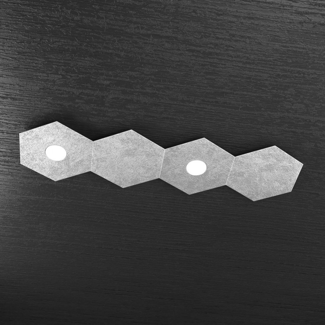 Plafoniera TP-HEXAGON 1142 2L2D GX53 LED metallo esagonale lampada parete soffitto multiluce moderna interno