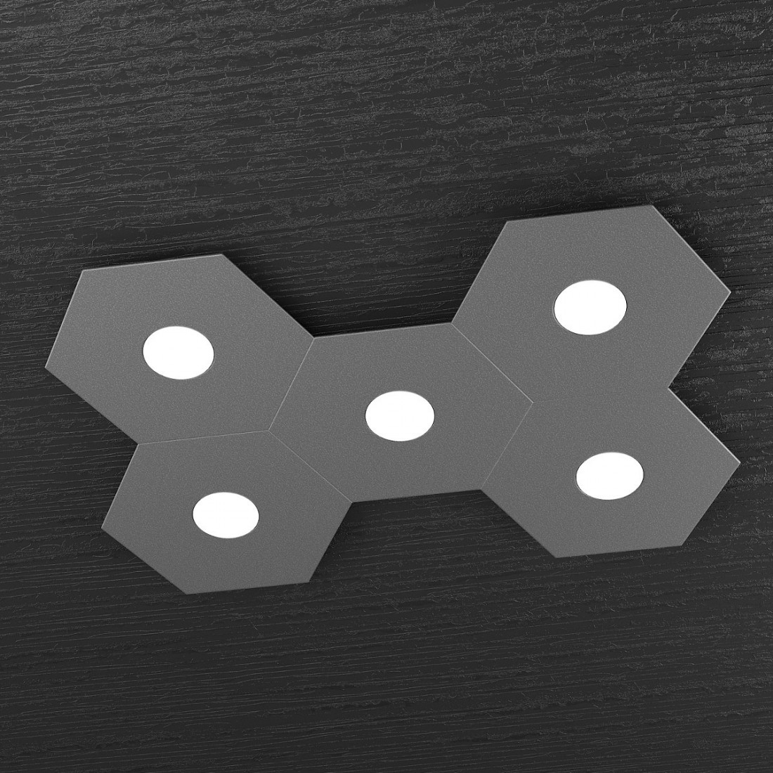 Plafoniera TP-HEXAGON 1142 5L A3 GX53 LED metallo esagonale lampada parete soffitto moderna interno