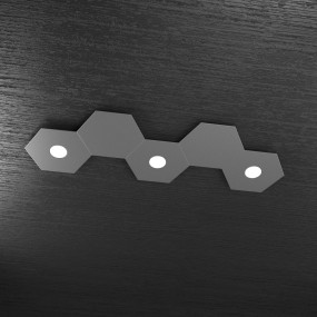 Plafoniera TP-HEXAGON 1142 3L2D A2 GX53 LED metallo esagonale lampada parete soffitto moderna interno