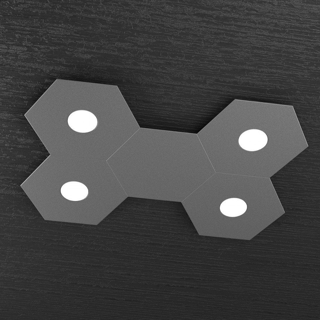 Plafoniera TP-HEXAGON 1142 4L1D GX53 LED metallo esagonale lampada parete soffitto moderna interno