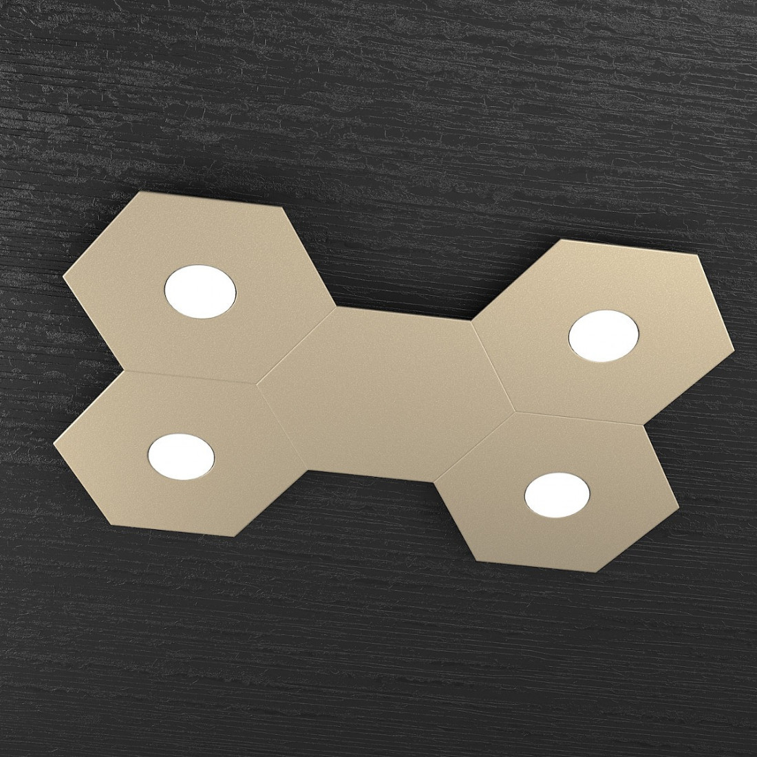 Plafoniera TP-HEXAGON 1142 4L1D GX53 LED metallo esagonale lampada parete soffitto moderna interno