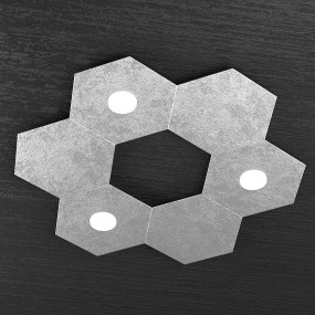 Plafoniera TP-HEXAGON 1142 3L3D A2 GX53 LED metallo esagonale lampada parete soffitto moderna interno