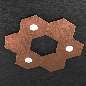 Plafonnier TP-HEXAGON 1142 3L3D A2 GX53 LED lampe hexagonale en métal plafond mural intérieur moderne