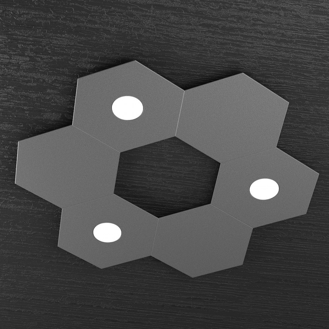 Plafoniera TP-HEXAGON 1142 3L3D A2 GX53 LED metallo esagonale lampada parete soffitto moderna interno