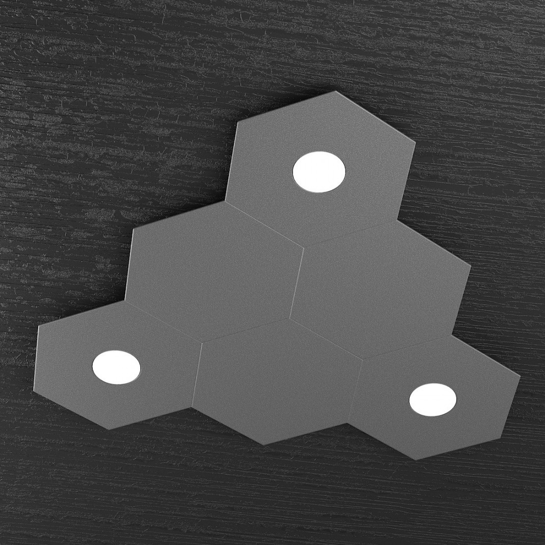 Plafoniera TP-HEXAGON 1142 3L3D A3 GX53 LED metallo esagonale lampada parete soffitto moderna interno