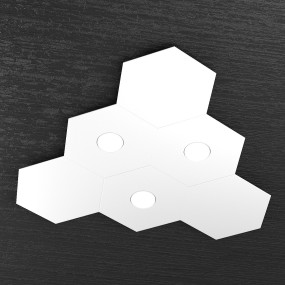 Plafoniera TP-HEXAGON 1142 3L3D A4 GX53 LED metallo esagonale lampada parete soffitto moderna interno