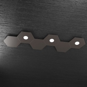 Plafoniera TP-HEXAGON 1142 3L3D A5 GX53 LED metallo esagonale lampada parete soffitto moderna interno