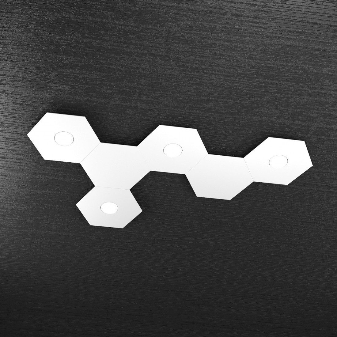 Plafoniera TP-HEXAGON 1142 4L2D GX53 LED metallo esagonale lampada parete soffitto moderna interno