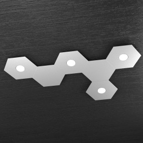 Plafoniera TP-HEXAGON 1142 4L2D GX53 LED metallo esagonale lampada parete soffitto moderna interno